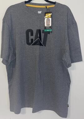 CAT Caterpillar Men's Workwear Relaxed Fit T Shirt Gray Size XL